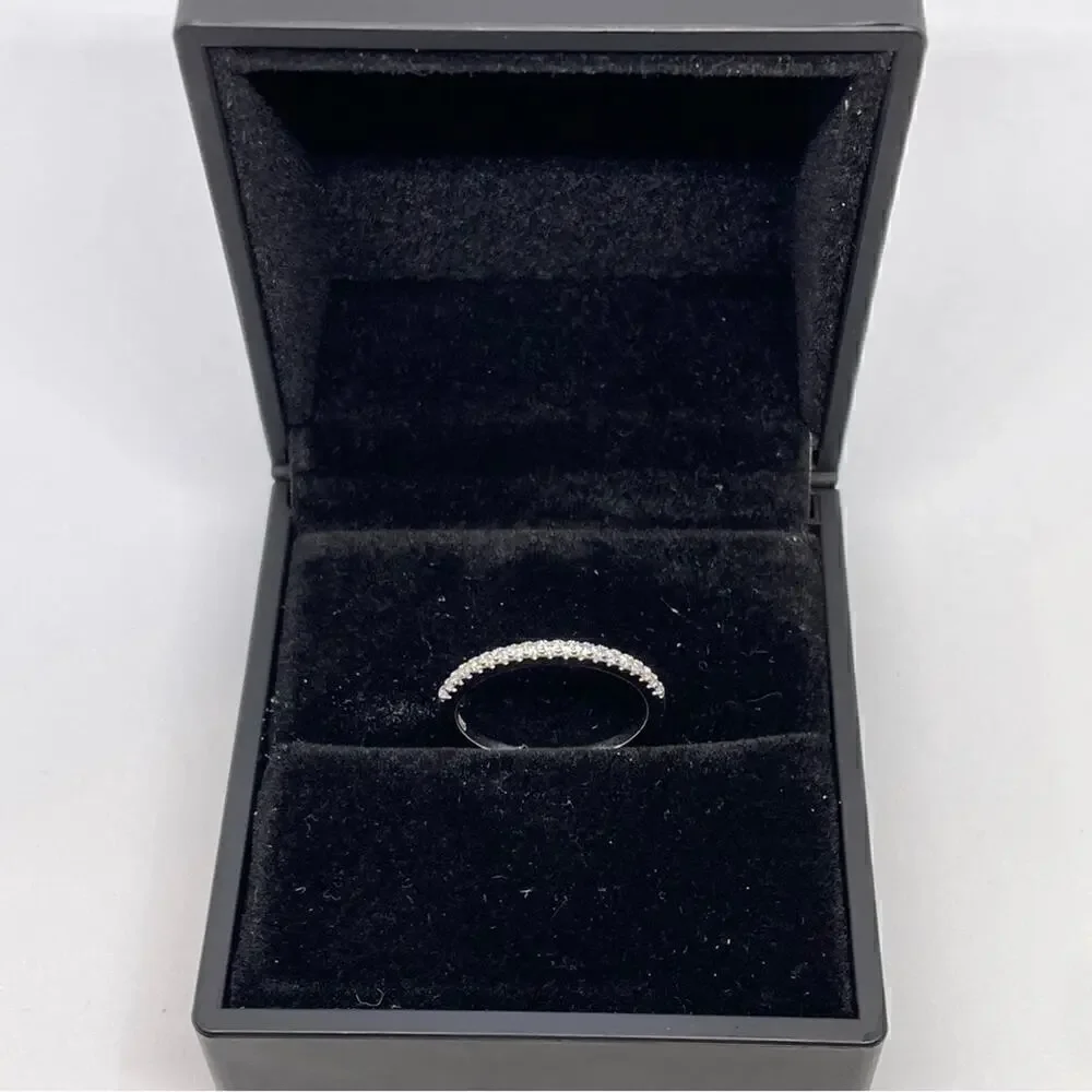 Moissanite Diamond Wedding Band Anniversary Ring GRA Certified 925 18K